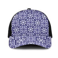Polu Palaka Quilt Hawaii Mesh Trucker Cap Hawaiian Tropical Monstera Sea Turtle