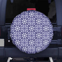 Polu Palaka Quilt Hawaii Spare Tire Cover Hawaiian Tropical Monstera Sea Turtle LT14 No hole Blue - Polynesian Pride