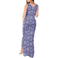 Polu Palaka Quilt Hawaii Tank Maxi Dress Hawaiian Tropical Monstera Sea Turtle LT14 - Polynesian Pride