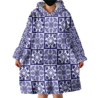 Polu Palaka Quilt Hawaii Wearable Blanket Hoodie Hawaiian Tropical Monstera Sea Turtle