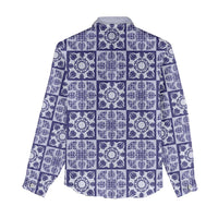 Polu Palaka Quilt Hawaii Women Casual Shirt Hawaiian Tropical Monstera Sea Turtle