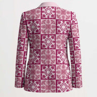 Akala Palaka Quilt Hawaii Blazer Hawaiian Tropical Monstera Sea Turtle LT14 - Polynesian Pride