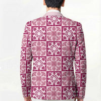 Akala Palaka Quilt Hawaii Blazer Hawaiian Tropical Monstera Sea Turtle LT14 - Polynesian Pride