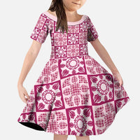 Akala Palaka Quilt Hawaii Family Matching Mermaid Dress and Hawaiian Shirt Hawaiian Tropical Monstera Sea Turtle