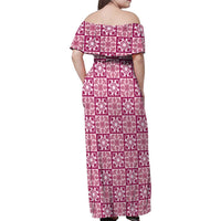 Akala Palaka Quilt Hawaii Family Matching Off Shoulder Maxi Dress and Hawaiian Shirt Hawaiian Tropical Monstera Sea Turtle