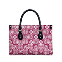 Akala Palaka Quilt Hawaii Leather Bag Hawaiian Tropical Monstera Sea Turtle