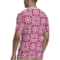Akala Palaka Quilt Hawaii Rugby Jersey Hawaiian Tropical Monstera Sea Turtle