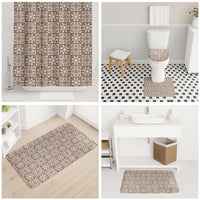 Beige Palaka Quilt Hawaii Bathroom Set Hawaiian Tropical Monstera Sea Turtle LT14 - Polynesian Pride