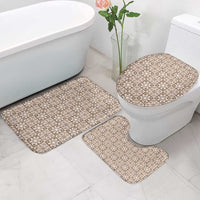 Beige Palaka Quilt Hawaii Bathroom Set Hawaiian Tropical Monstera Sea Turtle LT14 - Polynesian Pride