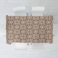 Beige Palaka Quilt Hawaii Tablecloth Hawaiian Tropical Monstera Sea Turtle LT14 Beige - Polynesian Pride