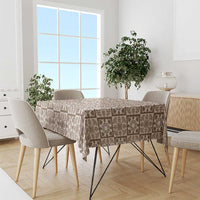 Beige Palaka Quilt Hawaii Tablecloth Hawaiian Tropical Monstera Sea Turtle LT14 - Polynesian Pride