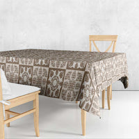 Beige Palaka Quilt Hawaii Tablecloth Hawaiian Tropical Monstera Sea Turtle LT14 - Polynesian Pride
