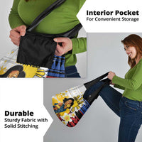 Personalised Philippines Women's Day Grocery Bag Filipino Golden Sun With Polynesian Pattern