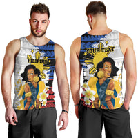 Personalised Philippines Women's Day Men Tank Top Filipino Golden Sun With Polynesian Pattern LT14 - Polynesian Pride