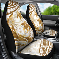Gold Polynesia Car Seat Cover Polynesian Turtle Shark Tattoo Tropical Vintage