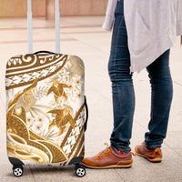 Gold Polynesia Luggage Cover Polynesian Turtle Shark Tattoo Tropical Vintage LT14 Gold - Polynesian Pride