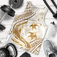 Gold Polynesia Men Tank Top Polynesian Turtle Shark Tattoo Tropical Vintage LT14 - Polynesian Pride