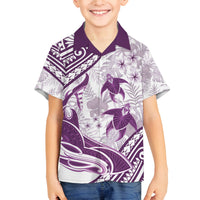 Purple Polynesia Family Matching Tank Maxi Dress and Hawaiian Shirt Polynesian Turtle Shark Tattoo Tropical Vintage LT14 Son's Shirt Purple - Polynesian Pride