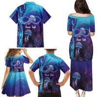 Polynesia Jellyfish Memorial Personalised Family Matching Puletasi and Hawaiian Shirt Infinity Jellies Polynesian Pattern LT14 - Polynesian Pride