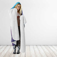 Polynesia Jellyfish Memorial Personalised Hooded Blanket Infinity Jellies Polynesian Pattern
