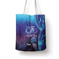 Polynesia Jellyfish Memorial Personalised Tote Bag Infinity Jellies Polynesian Pattern