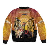 Australia And New Zealand ANZAC Bomber Jacket Aussie Kangaroo With Aotearoa Kiwi Lest We Forget