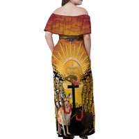 Australia And New Zealand ANZAC Family Matching Off Shoulder Maxi Dress and Hawaiian Shirt Aussie Kangaroo With Aotearoa Kiwi Lest We Forget