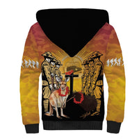 Australia And New Zealand ANZAC Sherpa Hoodie Aussie Kangaroo With Aotearoa Kiwi Lest We Forget LT14 - Polynesian Pride