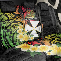 Wallis and Futuna Victory Day Back Car Seat Cover Liberty Equality Fraternity Polynesian Plumeria