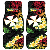 Wallis and Futuna Victory Day Car Mats Liberty Equality Fraternity Polynesian Plumeria