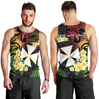 Wallis and Futuna Victory Day Men Tank Top Liberty Equality Fraternity Polynesian Plumeria