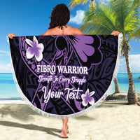 Personalised Fibromyalgia Awareness Month Beach Blanket Fibro Warrior Strength In Every Struggle