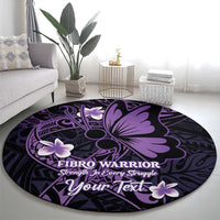 Personalised Fibromyalgia Awareness Month Round Carpet Fibro Warrior Strength In Every Struggle