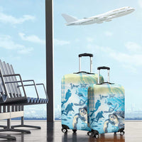 Personalized Snorkeling Hawaii Luggage Cover Ocean Lover Hawaiian Kakau Honu Turtle
