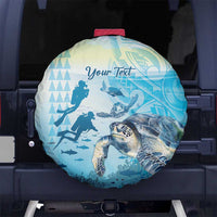 Personalized Snorkeling Hawaii Spare Tire Cover Ocean Lover Hawaiian Kakau Honu Turtle