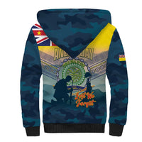 Niue ANZAC Day Sherpa Hoodie We Will Remember Them Camouflage Style