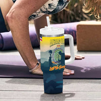 Niue ANZAC Day Tumbler With Handle We Will Remember Them Camouflage Style