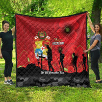 Tonga ANZAC Day Quilt Ngatu Pattern We Will Remember Them