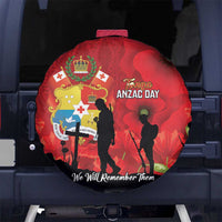 Tonga ANZAC Day Spare Tire Cover Ngatu Pattern We Will Remember Them