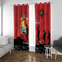 Tonga ANZAC Day Window Curtain Ngatu Pattern We Will Remember Them