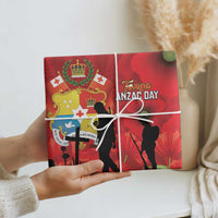 Tonga ANZAC Day Wrapping Paper Ngatu Pattern We Will Remember Them - Polynesian Pride