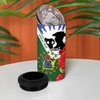 Cook Islands ANZAC Day 4 in 1 Can Cooler Tumbler Last Post Lest We Forget