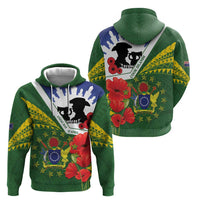 Cook Islands ANZAC Day Zip Hoodie Last Post Lest We Forget