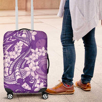 Purple Polynesia Hammerhead Shark Tattoo With Plumeria Lei Luggage Cover