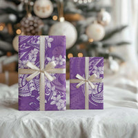 Purple Polynesia Hammerhead Shark Tattoo With Plumeria Lei Wrapping Paper - Polynesian Pride