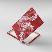 Red Polynesia Hammerhead Shark Tattoo With Plumeria Lei Canvas Wall Art