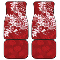 Red Polynesia Hammerhead Shark Tattoo With Plumeria Lei Car Mats