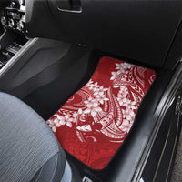 Red Polynesia Hammerhead Shark Tattoo With Plumeria Lei Car Mats