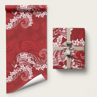 Red Polynesia Hammerhead Shark Tattoo With Plumeria Lei Wrapping Paper - Polynesian Pride