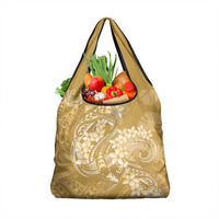 Yellow Polynesia Hammerhead Shark Tattoo With Plumeria Lei Grocery Bag LT14 1-pack One Size Yellow - Polynesian Pride